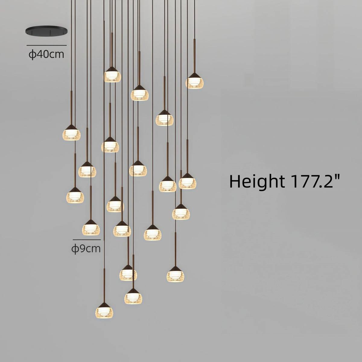 Minimalist Chandelier for Villa Duplex Stairwells and Dining Areas with Spiral Staircases