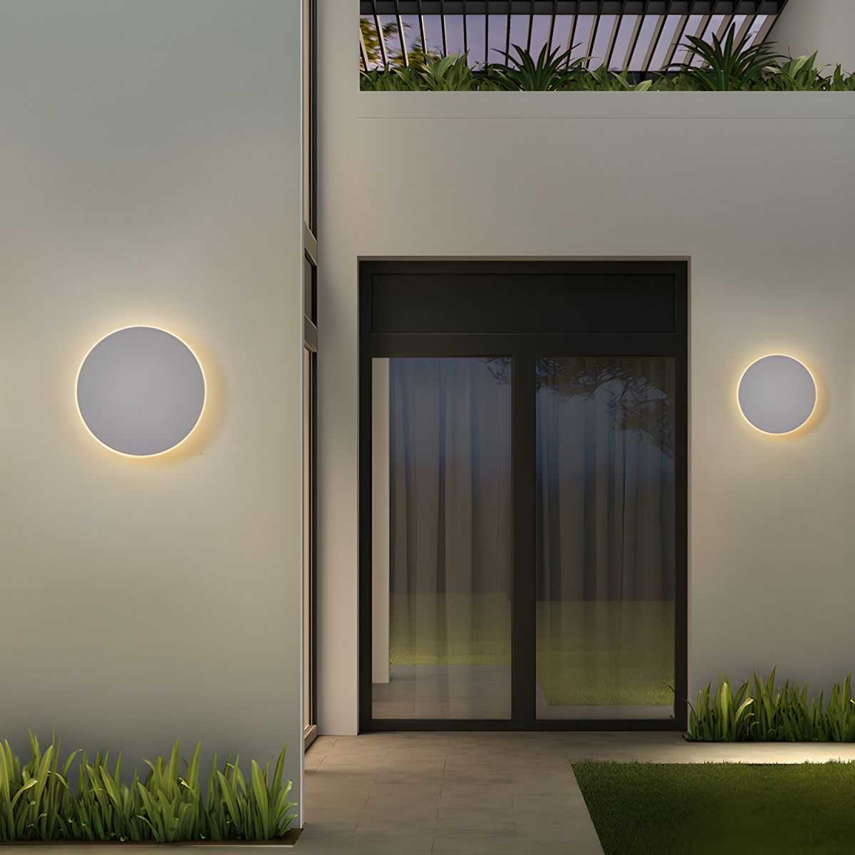 Modern Style Round LED Outdoor Wall Lighting - Sleek Design