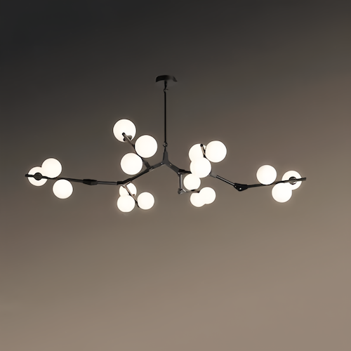 Chandelier Light with Customizable Hang Rods - Nordic Elegance - orangme.com