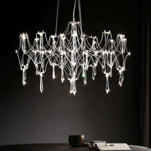 Crystal Chandelier - Stylish LED Design for Elegant Interiors - orangme.com