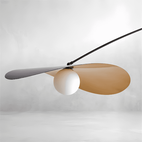 Leaf Brass Floor Lamp with Nature-Inspired Design - Orangme