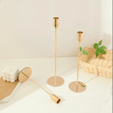 Vintage Candle Holder | Brass Candlesticks - Orangme