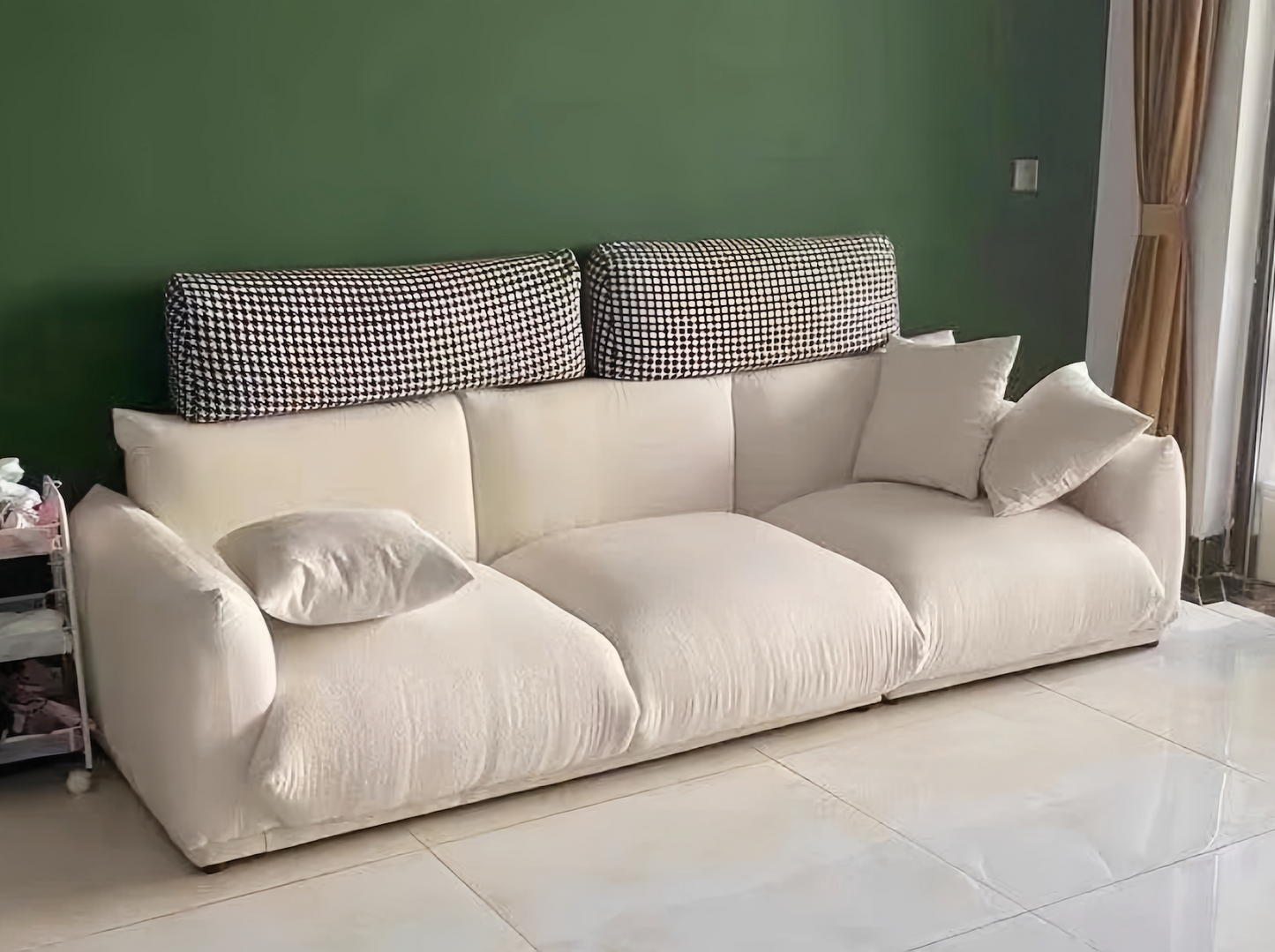 Two-Seater Fabric Sofa - Minimalist Modern for Home Studio & Reception Area