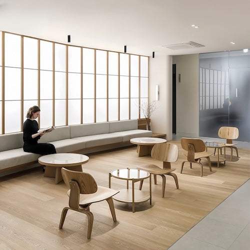 Lounge Chair - Eames Molded Plywood Timeless Log, Walnut, Black - orangme.com