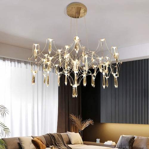 Crystal Chandelier - Stylish LED Design for Elegant Interiors - orangme.com