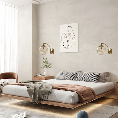 Glass Bedroom Wall Lights | Enhance Your Space with Contemporary ElegaOrangme