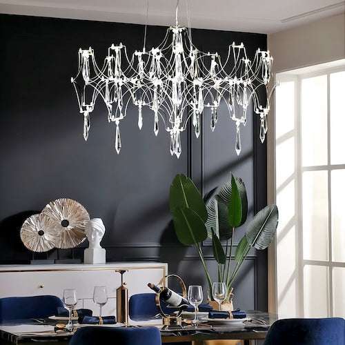 Crystal Chandelier - Stylish LED Design for Elegant Interiors - orangme.com