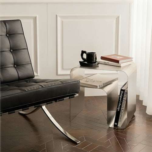 Minimalist Stainless Steel Lounge Side Table | Minimalist Perfection