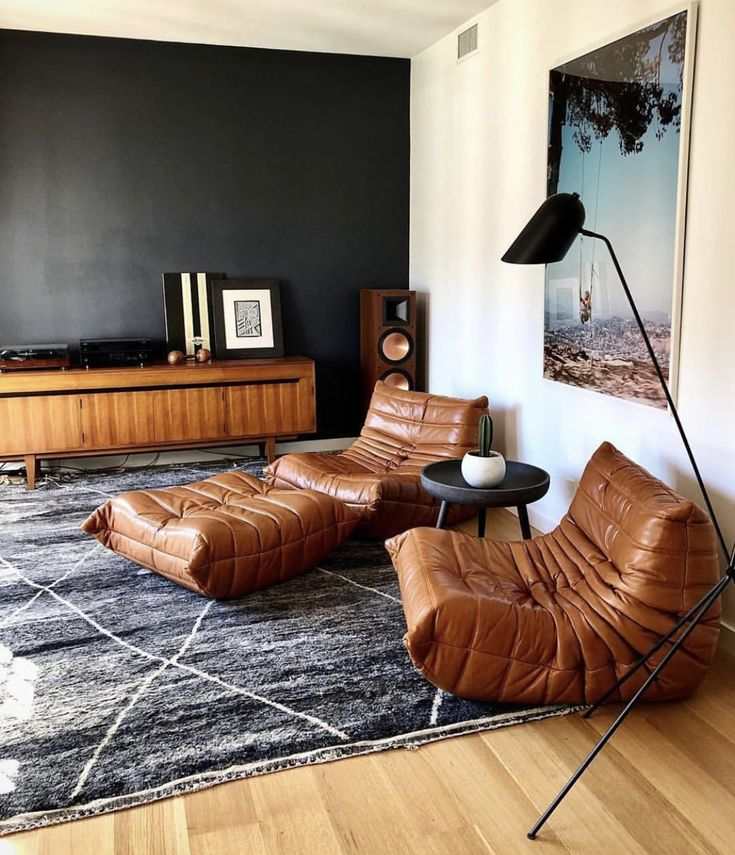 Togo Fireside Chair and Foot Stool - Set of Two