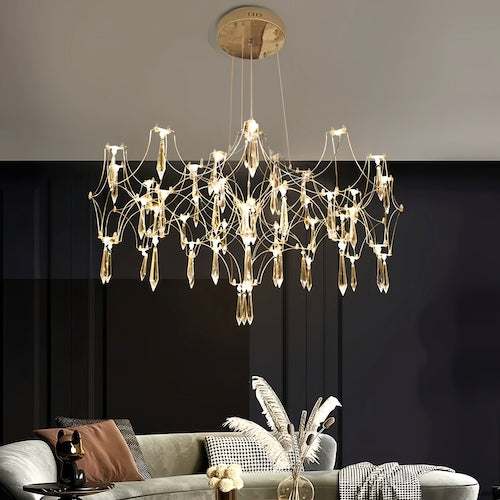 Crystal Chandelier - Stylish LED Design for Elegant Interiors - orangme.com