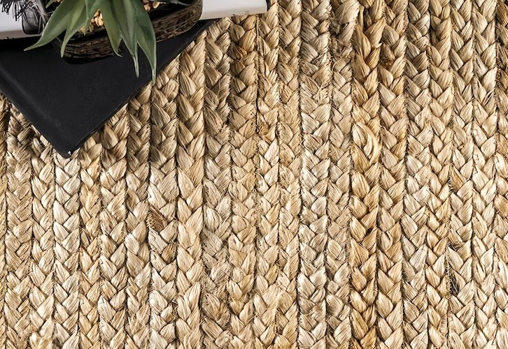Jute Rug: Naturally Distressed Handwoven Art Piece - orangme.com