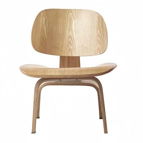 Lounge Chair - Eames Molded Plywood Timeless Log, Walnut, Black - orangme.com
