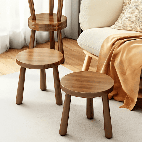 Small Wood Stool | Discover the Joy of Relaxation - Orangme