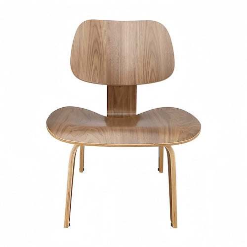 Lounge Chair - Eames Molded Plywood Timeless Log, Walnut, Black - orangme.com