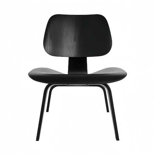 Lounge Chair - Eames Molded Plywood Timeless Log, Walnut, Black - orangme.com