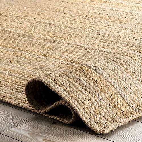 Jute Rug: Naturally Distressed Handwoven Art Piece - orangme.com