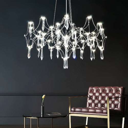 Crystal Chandelier - Stylish LED Design for Elegant Interiors - orangme.com