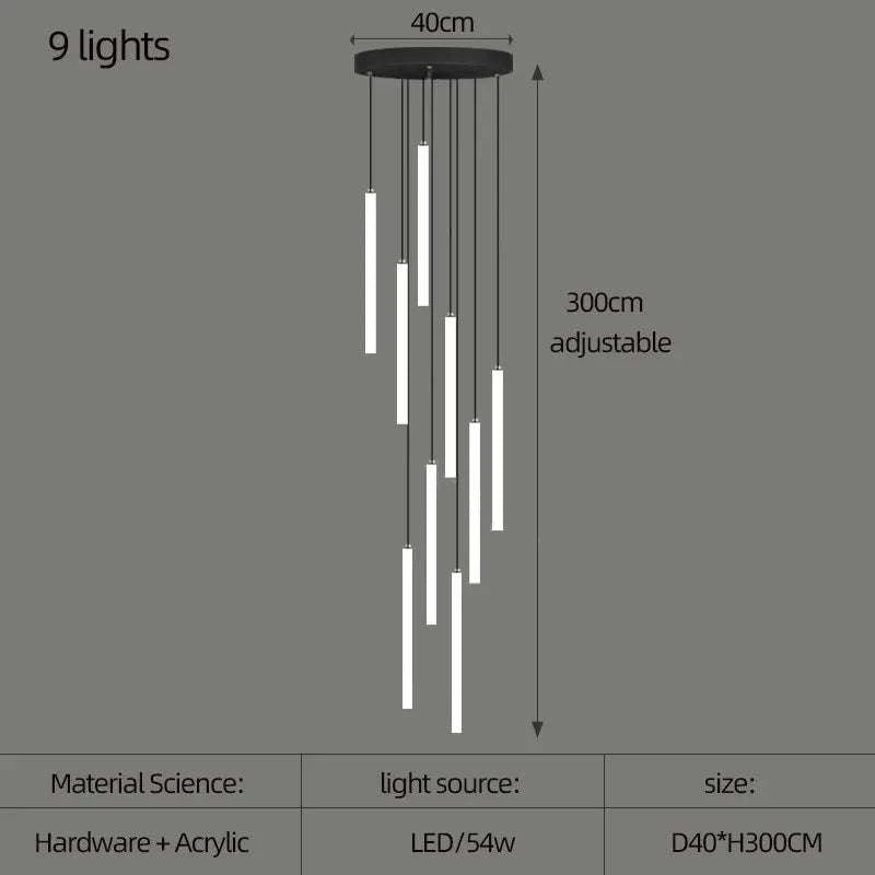 Large Staircase Chandelier Light: Illuminate Your Space with Sophistic - Orangme