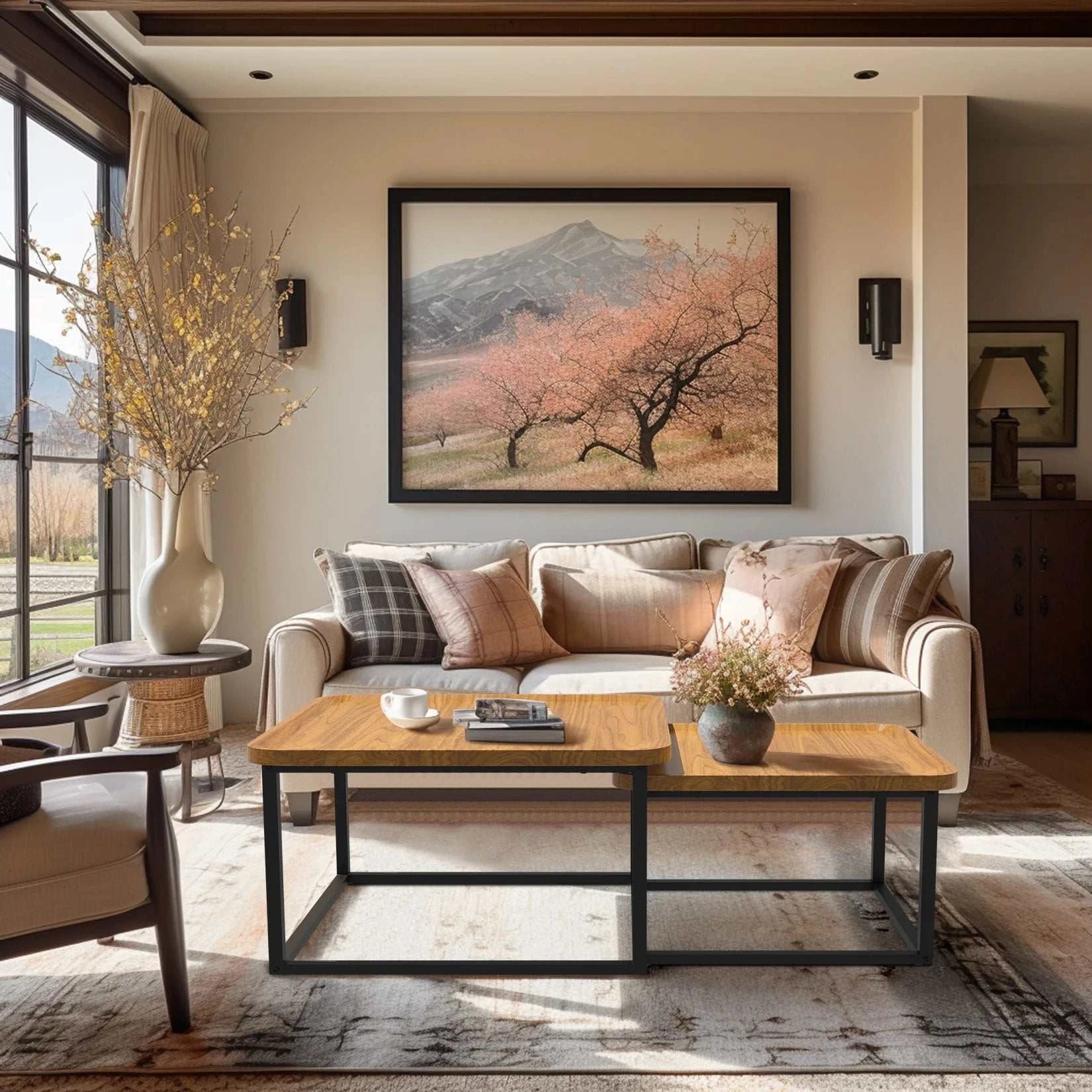 Modern Square Coffee Table - Set of Two - Orangme