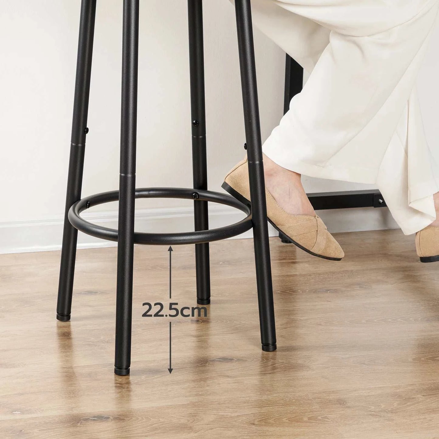Orangme Kitchen Bar Stools with Footrest Set of 2Orangme