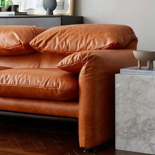 Cassina Replica 2 Seater Leather Sofa: Timeless Elegance