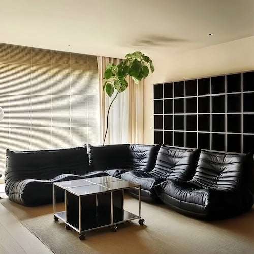 Discover the Ultimate Comfort: The TOGO Black Leather Sofa