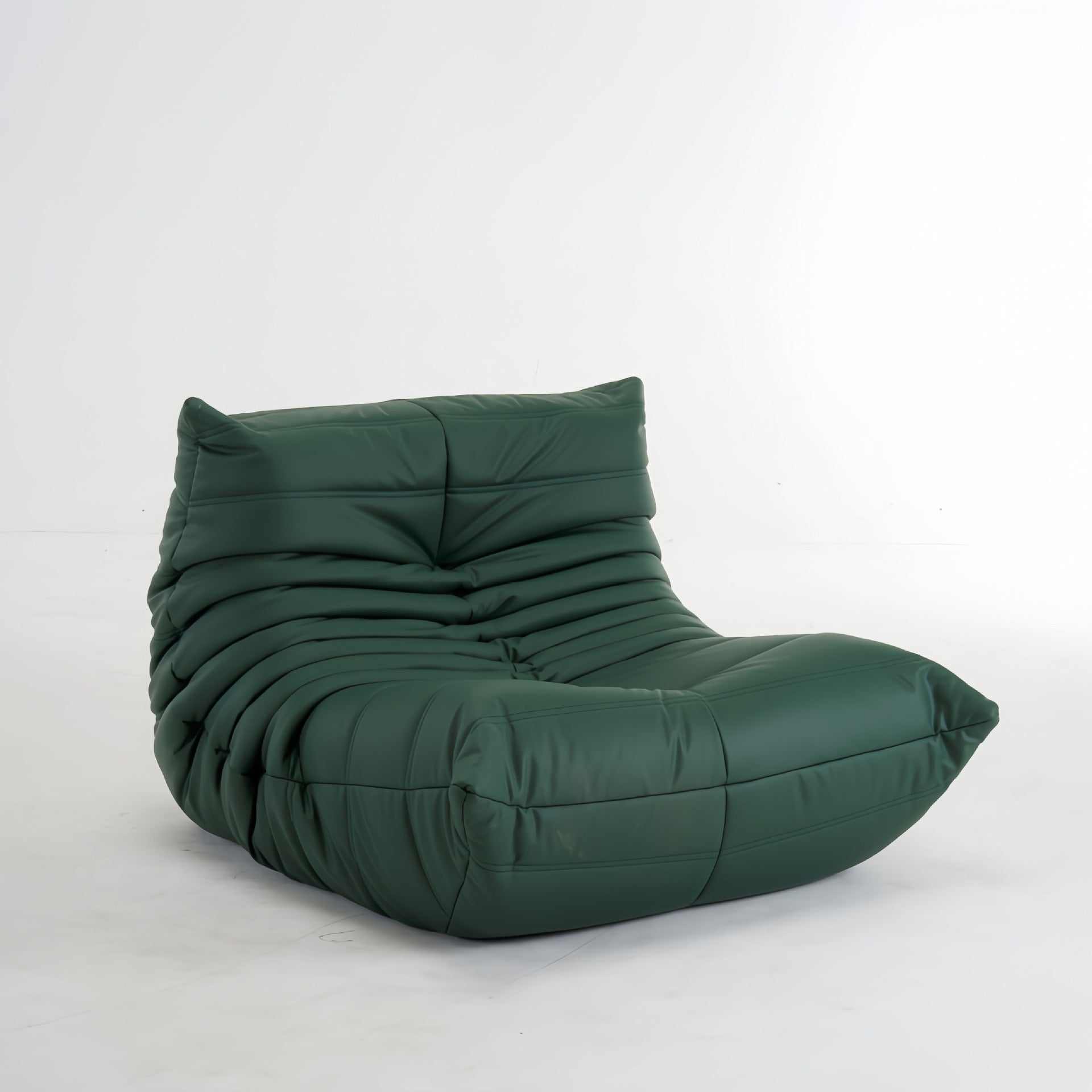 Green Togo Fireside Armchair in leather - orangme.com