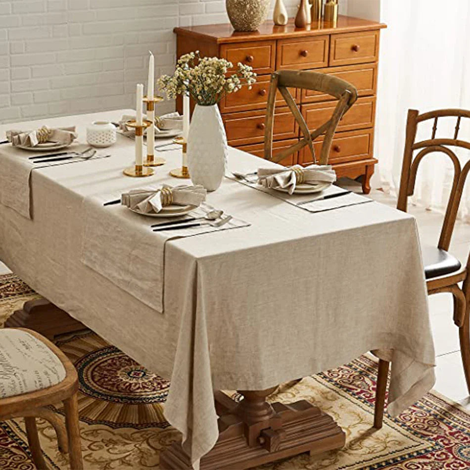 Linen Tablecloth | Enhance Dining with Vibrant Colors - orangme.com