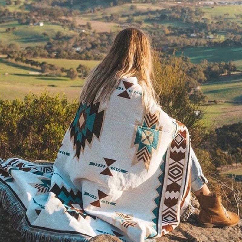 Outdoor Throw Blanket - Travel Rug - Orangme