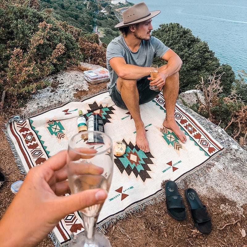 Outdoor Throw Blanket - Travel Rug - Orangme