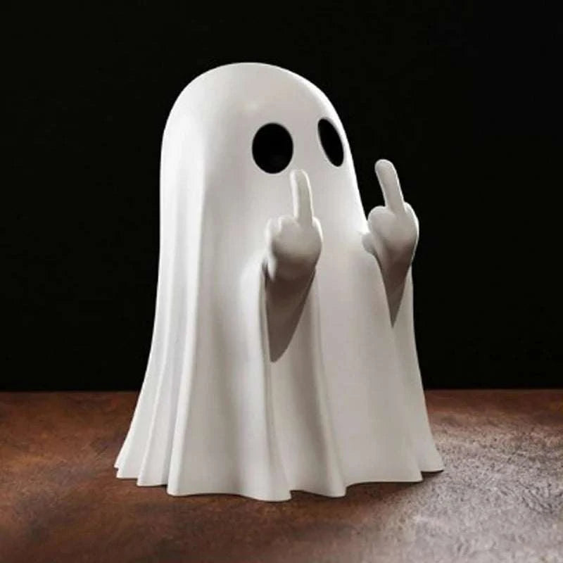 Halloween Ornaments | Finger Cute Ghost Statue - Orangme