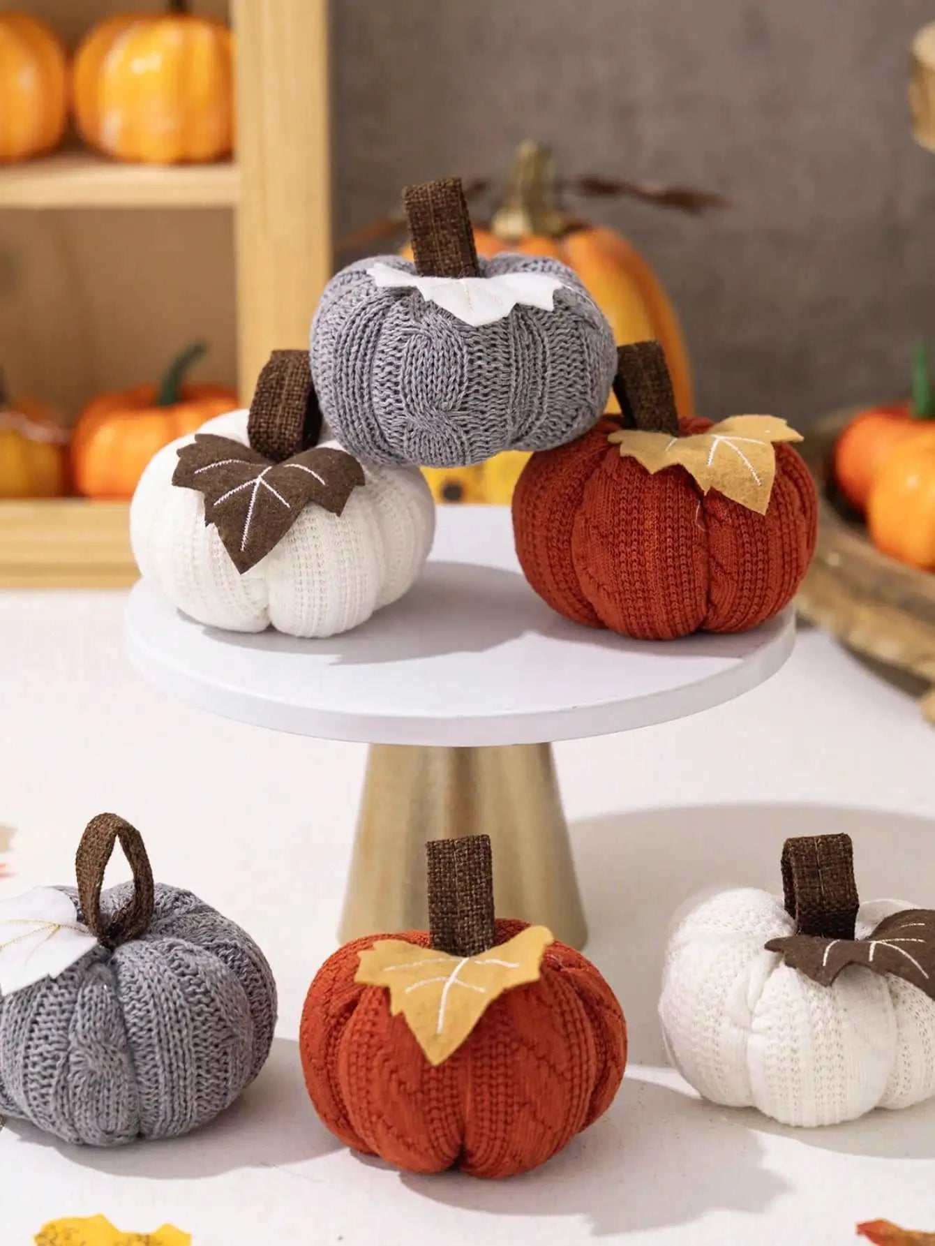 Knitted Pumpkin | Perfect Halloween Thanksgiving Decoration - Orangme