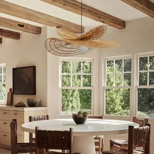 Wabi-Sabi Rattan Pendant Light - Zen Aura for Every Space - orangme.com