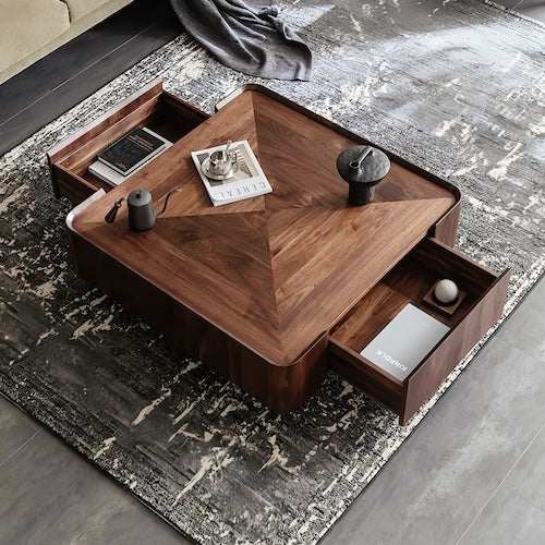 Living Room Coffee Table with Storage | Elegance & Utility - Orangme