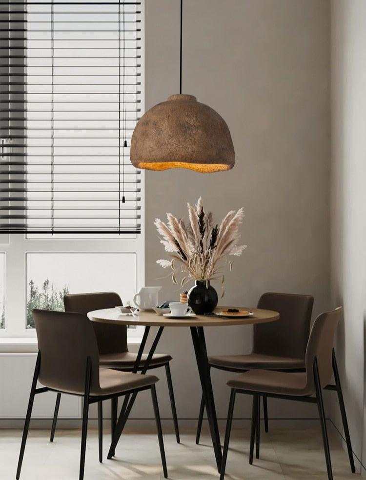 Living room brown stone pendant light
