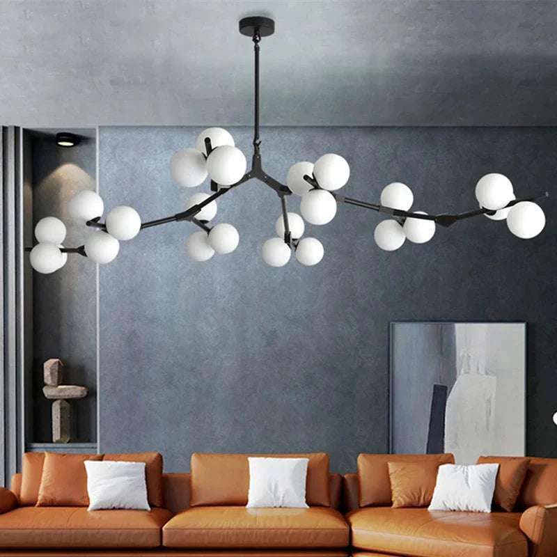 Chandelier Light with Customizable Hang Rods - Nordic Elegance - orangme.com