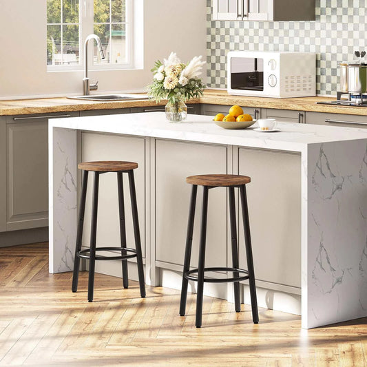Orangme Kitchen Bar Stools with Footrest Set of 2Orangme