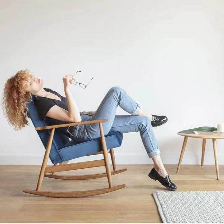 Ash Wood Rocking Chair | Chilling Home Decor - Orangme