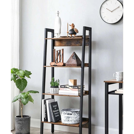 Space-Saving 4-Tier Ladder Shelf: Narrow Design for Small SpacesOrangme
