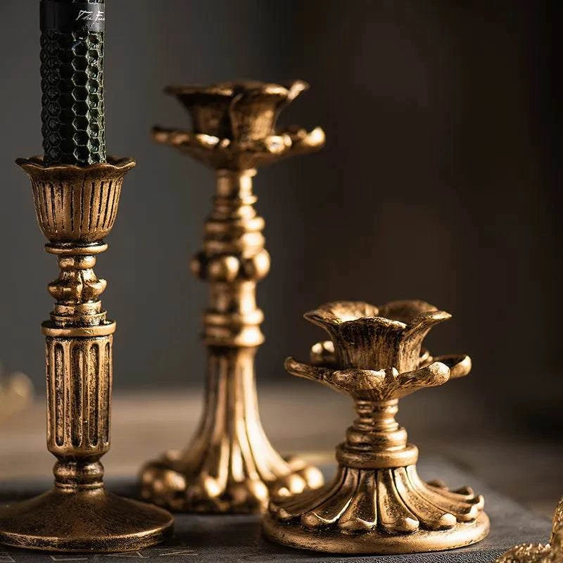 Gold Candle Holder | Vintage Candle Stick Holder - Orangme