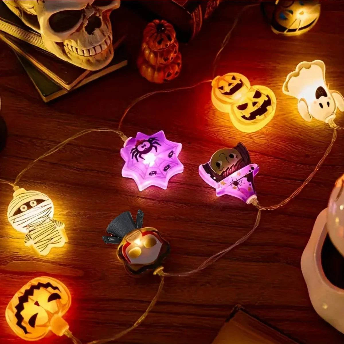 Halloween Battery Powered Jack o Lantern String LightsOrangme