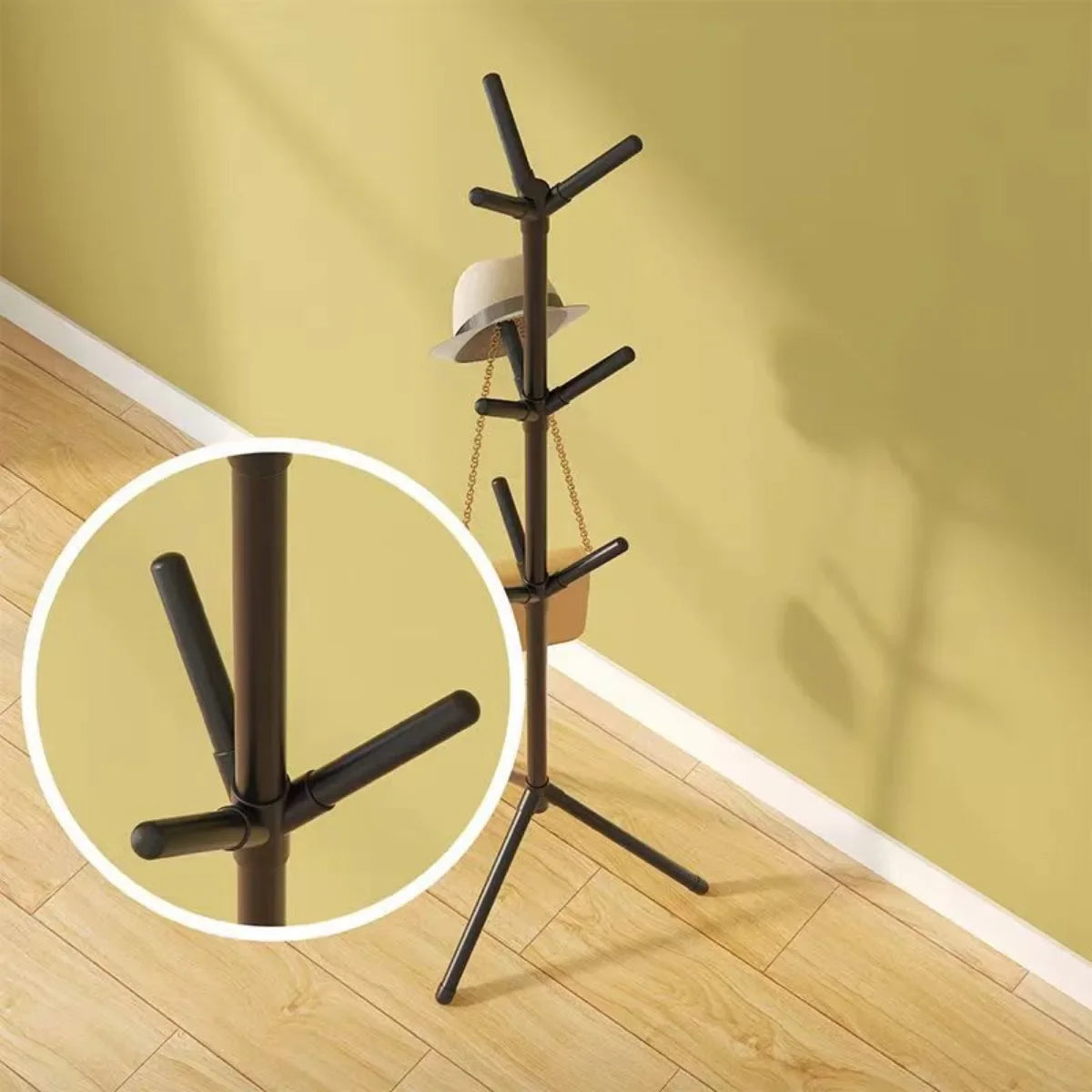 Hallway Coat Rack: Stylish Black & White Hanger Set - orangme.com