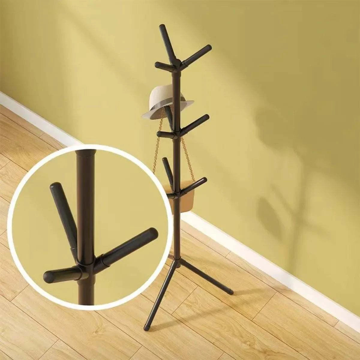 Hallway Coat Rack: Stylish Black & White Hanger Set - orangme.com