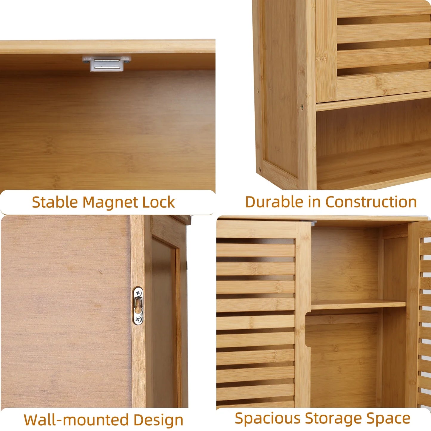Bathroom Wall Cabinet - Eco-Friendly Natural Wood Storage - orangme.com