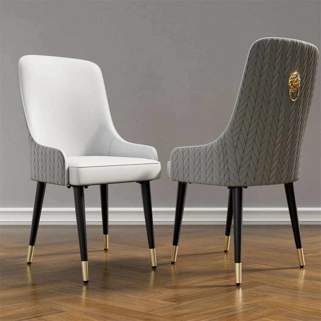 Dining Chairs Set of 2 | Microfiber Leather Upholstered Leisure Side C - Orangme