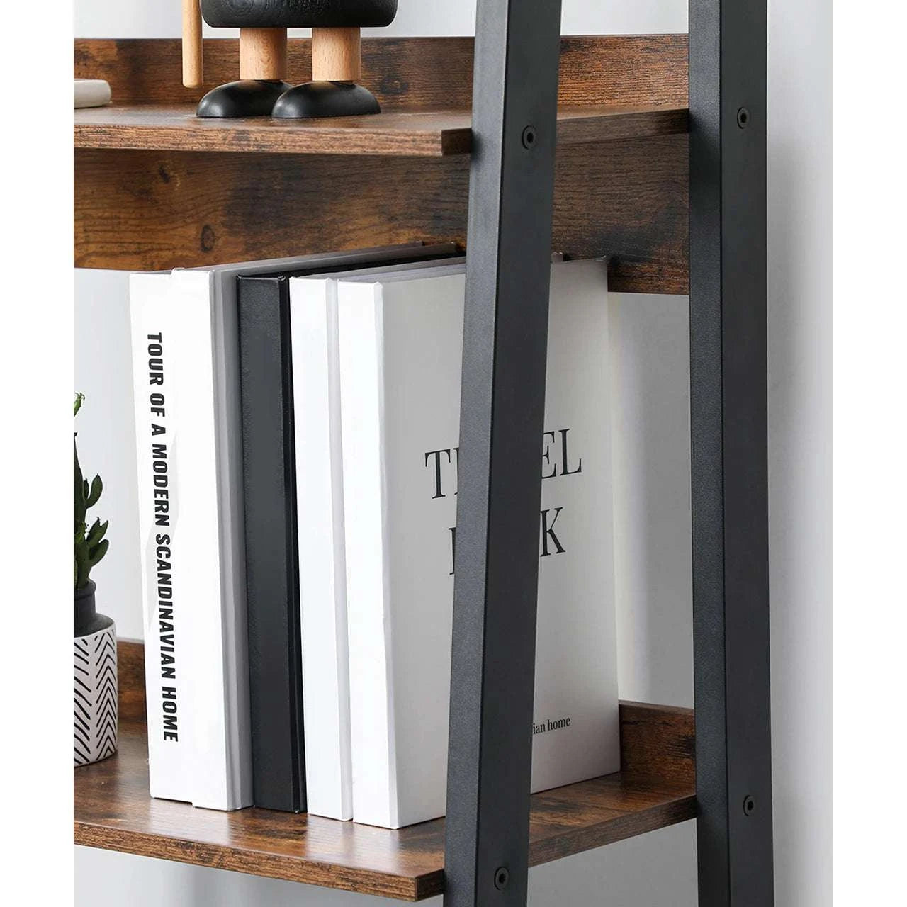 Space-Saving 4-Tier Ladder Shelf: Narrow Design for Small SpacesOrangme