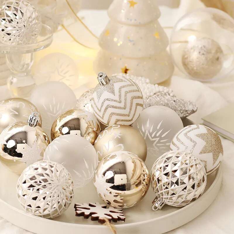 Christmas Ball Set: 16-Piece Pack in 6 Vibrant Designs for a Festive H - Orangme