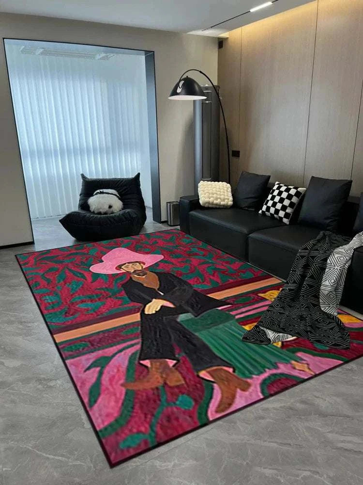 Tapis vintage – Art de la mode en peluche pour un espace confortable d'inspiration vintage