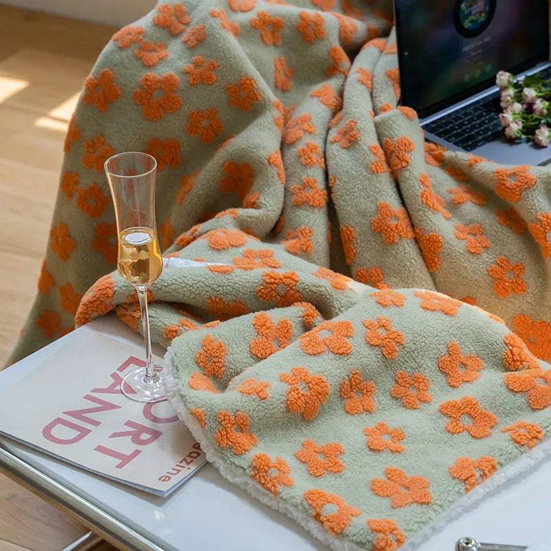 Warmth Meets Luxury: Cozy Chunky Knit Blanket - Orangme