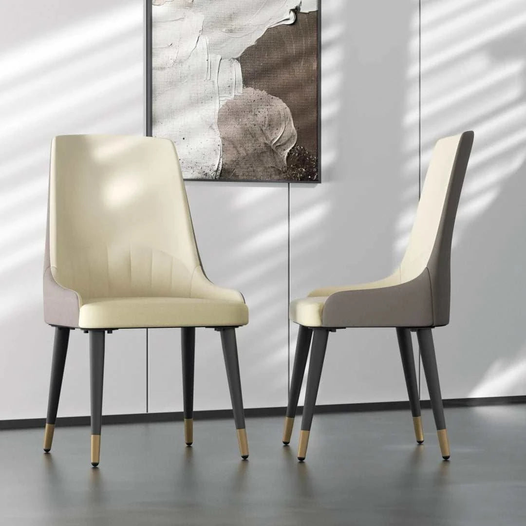 Dining Chairs Set of 2 | Microfiber Leather Upholstered Leisure Side C - Orangme